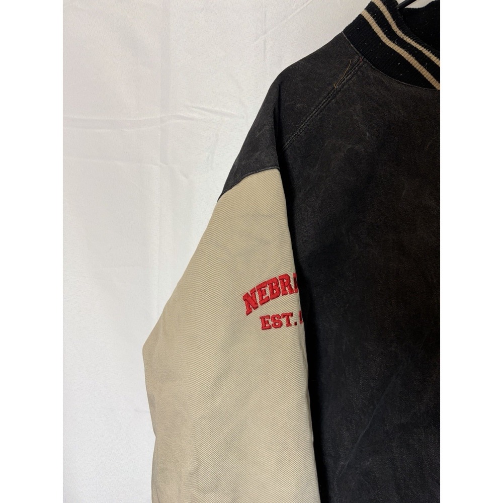 NCAA NEBRASKA CORNHUSKERS MEN'S VARSITY JACKET Streetwear Prep Size 2XL - Picture 6 of 16